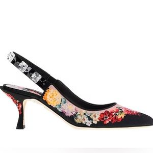 Dolce & Gabbana floral slingback pumps